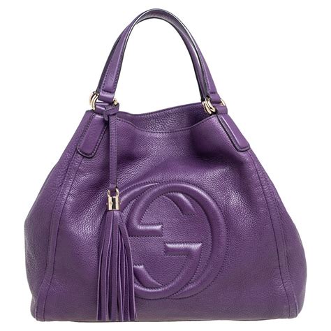 bluefly gucci soho|Gucci Soho Purple Leather Handbag (Pre.